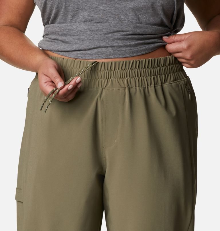Women's Columbia Pleasant Creek Jogger Olive | Plus Size CA-V815C
